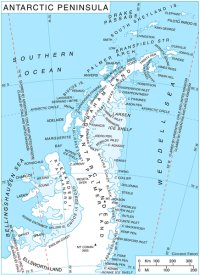 Map of the Antarctic Peninsula