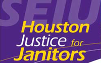 Service Employees International Union logo for Houston Justice for Janitors