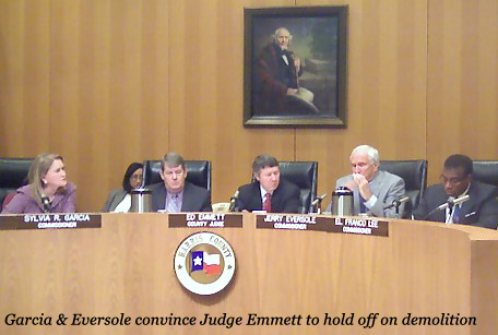 Garcia & Eversole convince Judge Emmett to hold off on demolition