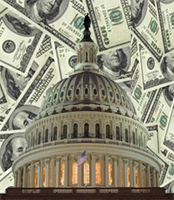 US Capitol and money