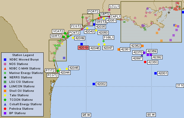 Gulf oil platforms