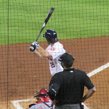 Astros First Baseman Brett Wallace at bat