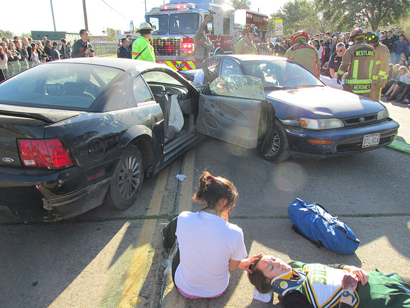 IN PICTURES: DRUNK DRIVING CRASH SIMULATION CAUTIONS MHS STUDENTS