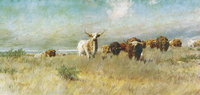 The Approaching Herd painting