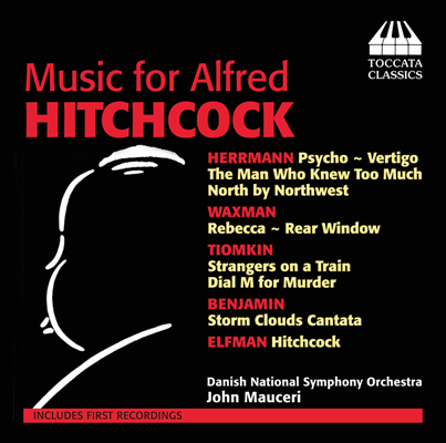 CD cover art for Music for Alfred Hitchcock