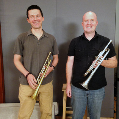 George Chase and Jason Adams of River Oaks Chamber Orchestra.