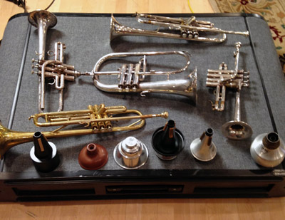 Varieties of trumpet and mutes