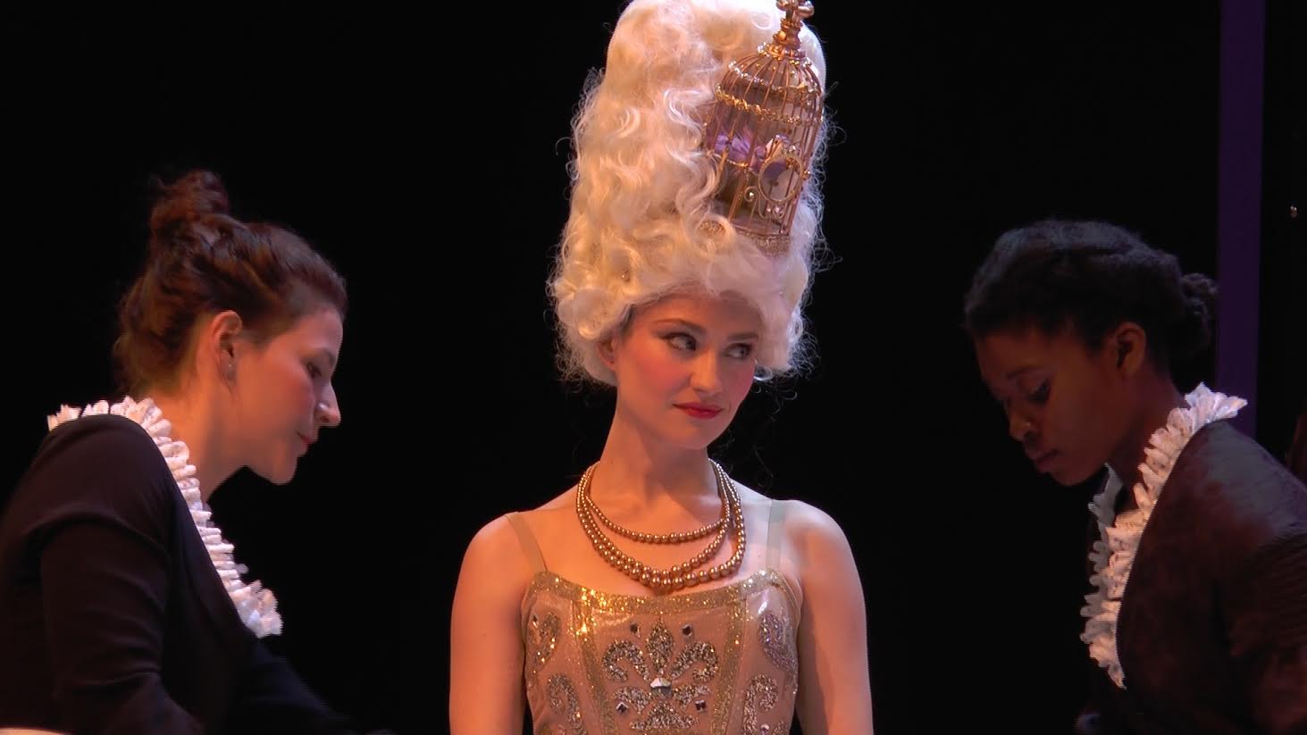 Emily Neves as Marie Antoinette. 