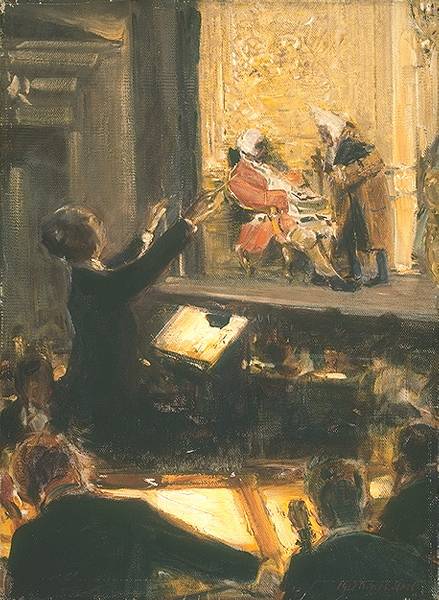 Ernst Edler von Schuch conducting Der Rosenkavalier painted by Robert Sterl, 1912.