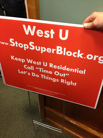 Stop super block sign