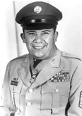 Portrait of Cleto Rodríguez in his Army uniform. 