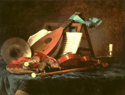 Anne Vallayer-Coster, Attributes of Music, 1770 (painting).
