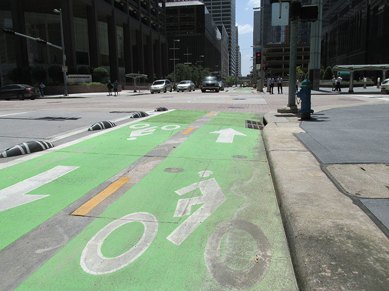 Downtown Houston Bike Lane