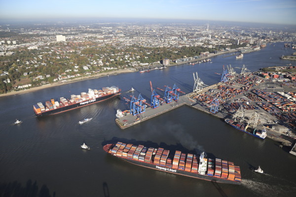 Port of Hamburg, aerial view