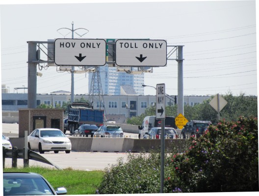 HOV lane on U.S. 59 South in Houston 