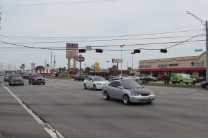 Traffic at the intersection of Jones Road and FM 1960.