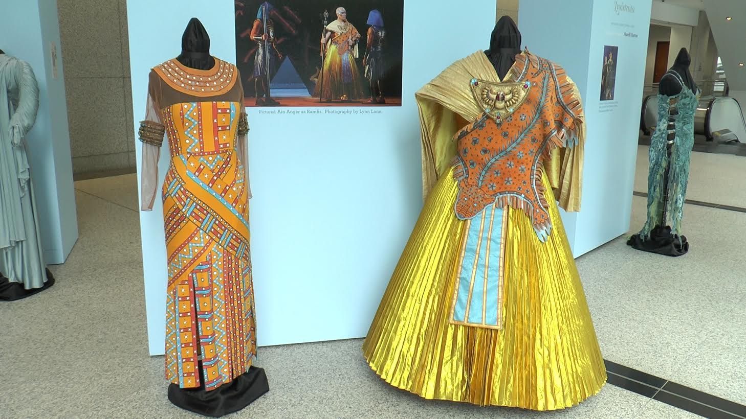 Costumes from HGO's production of Verdi's "Aida," designed by Zandra Rhodes