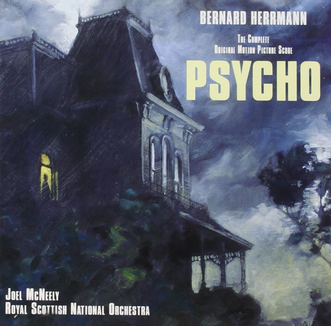 Artwork to the score of Psycho, composed by Bernard Herrmann