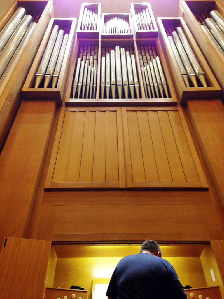 Taken from the floor of the recital hall. Because why not.