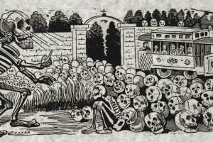 Picture of skull artwork by José Guadalupe Posada