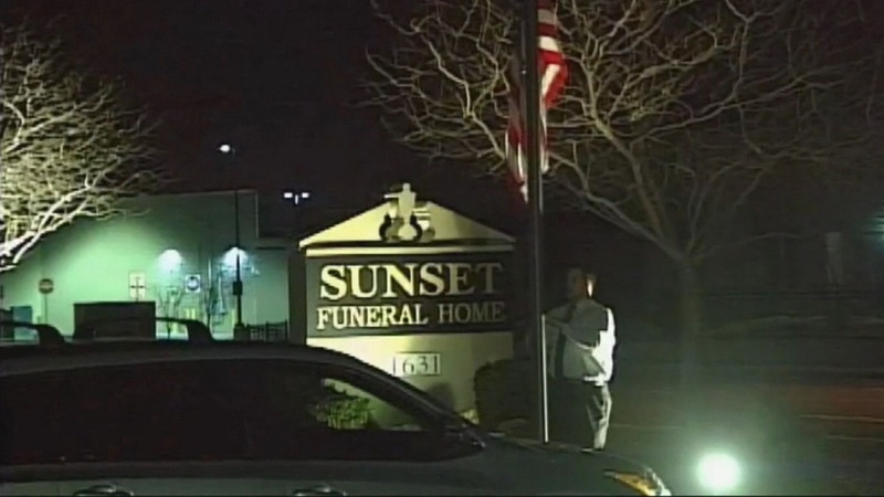 Sunset Funeral Home sign