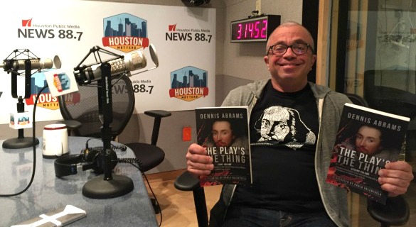 Local author Dennis Abrams in the Houston Matters studio discussing his new book for young adults on Shakespeare called 'The Play's The Thing.' Photo: Edel Howlin, Houston Public Media)