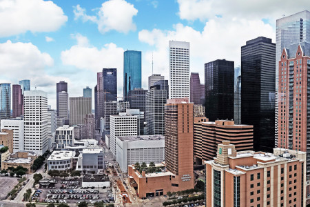 Downtown Houston as seen from Hilton Americas