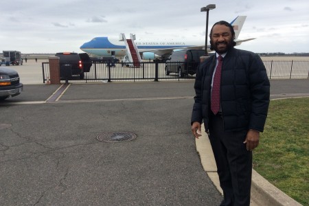 Al Green standing in from on Air Force One