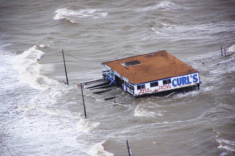 the storm surge that breached the Peninsula bridge
