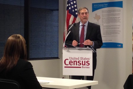 John Thompson, director of the U.S. Census Bureau, says his agency chose Harris County to conduct its test looking forward to the 2020 census because of its diversity in terms of population, economy and also regarding the languages that residents speak.