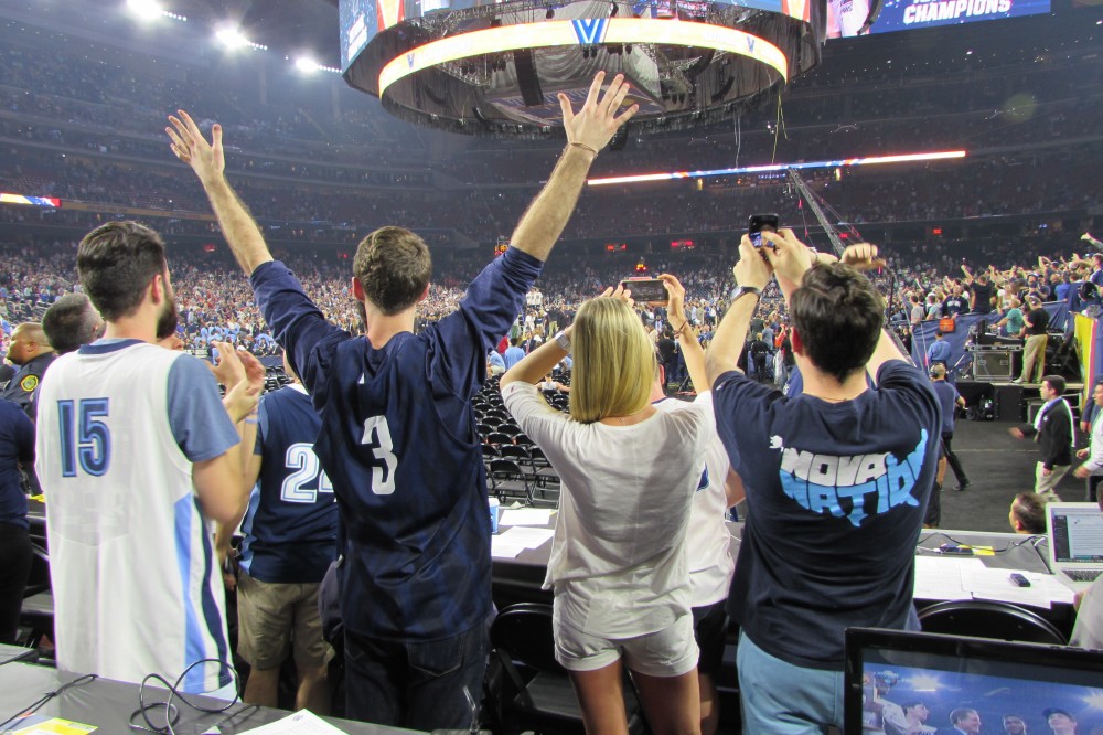 Fans capture the moment as Villanova wins the 2016 NCAA Championship.