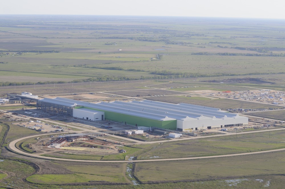 The Tenaris plant is 8 stories high and covers 25 acres