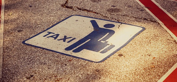 Taxi Sign Road Transportation. Photo: Michael Hagerty, Houston Public Media