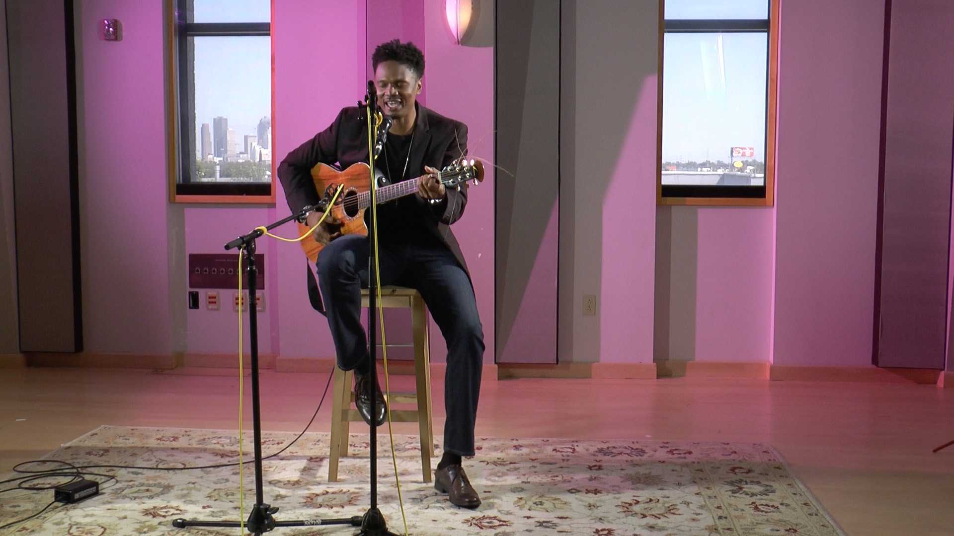 Tony Henry performs Prince's "She's Always In My Hair" in the Geary Studio