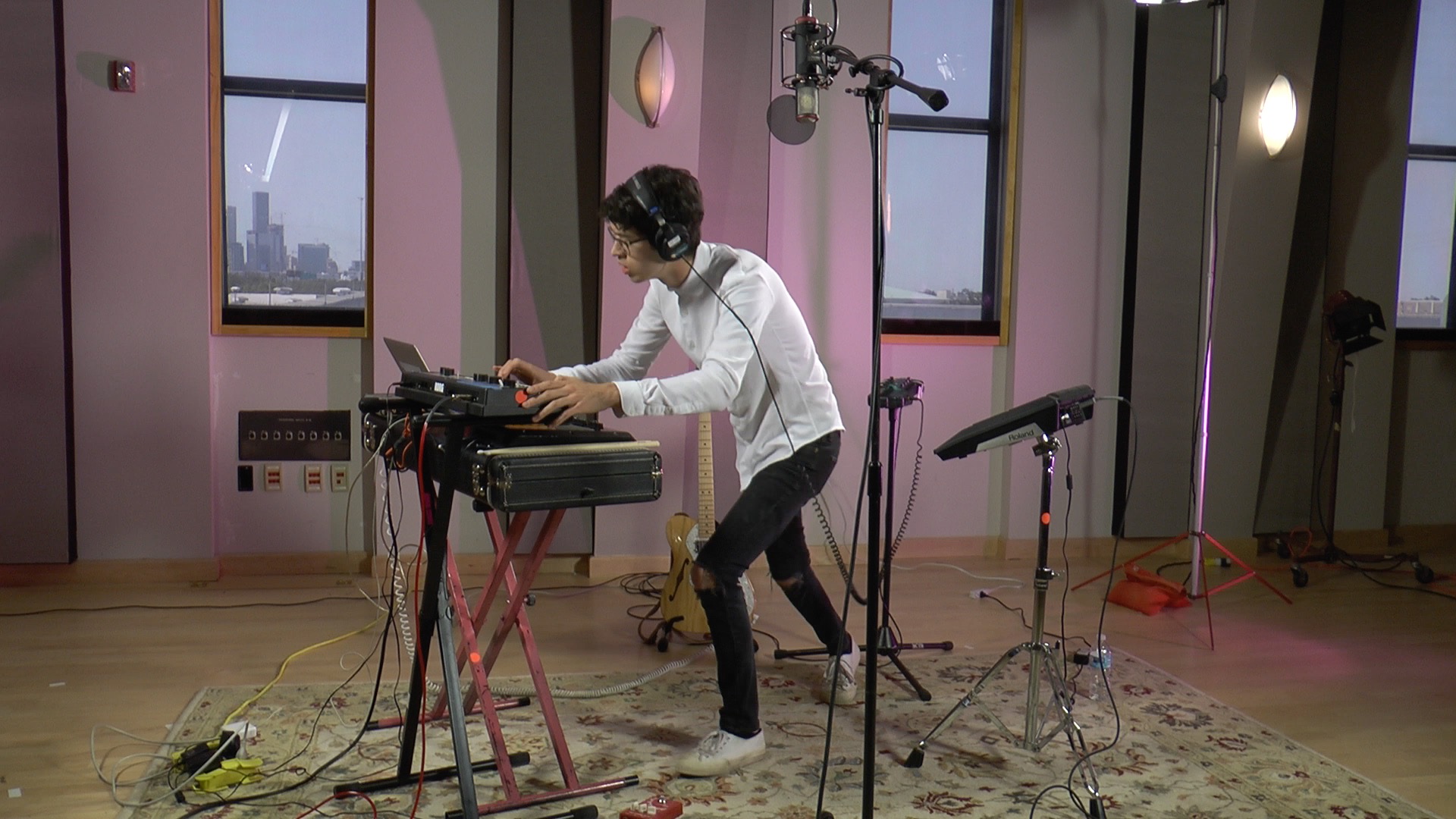 Avery Davis performs Prince's "I Wanna Be Your Lover" in the Geary Studio