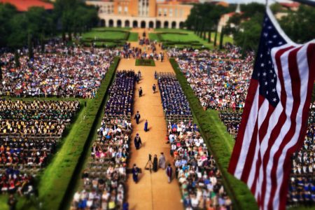 A picture of Rice University's Commencement Ceremony
