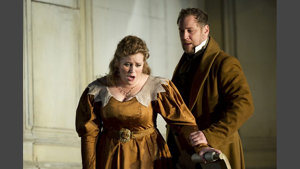 Lucas Meachem as the Count and Rachel Willis-Sørensen as the Countess in the Royal Opera House’s 2012 production of The Marriage of Figaro