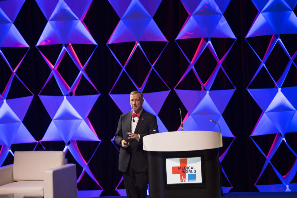 Dr. Tim Garson of the Texas Medical Center's Health Policy Institute presented results from the five-state survey during the plenary session of Medical World Americas in Houston.