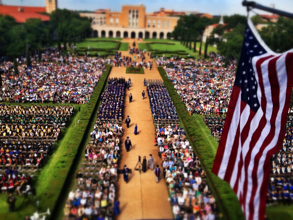A picture of Rice University's Commencement Ceremony