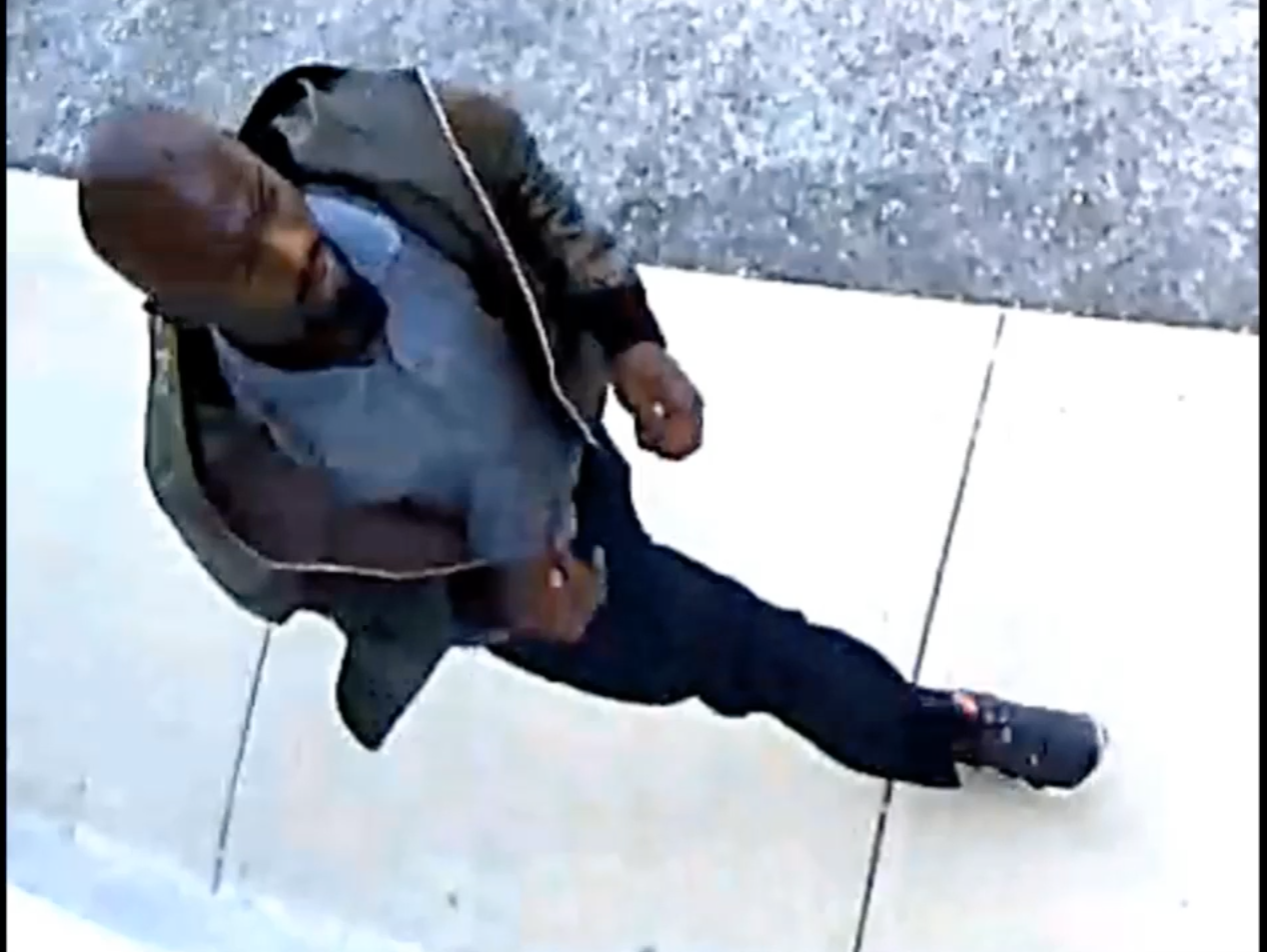 Screen grab of video showing suspect
