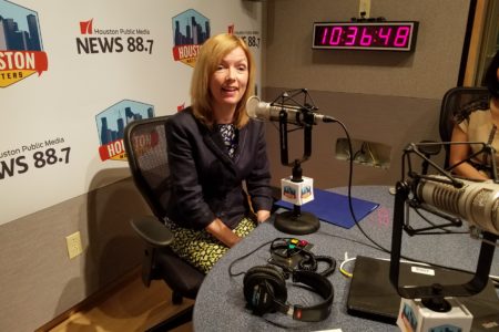 Karen Bell in the studio
