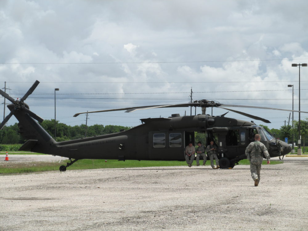 Black Hawk helicopter at the Fort Bend County fairgrounds