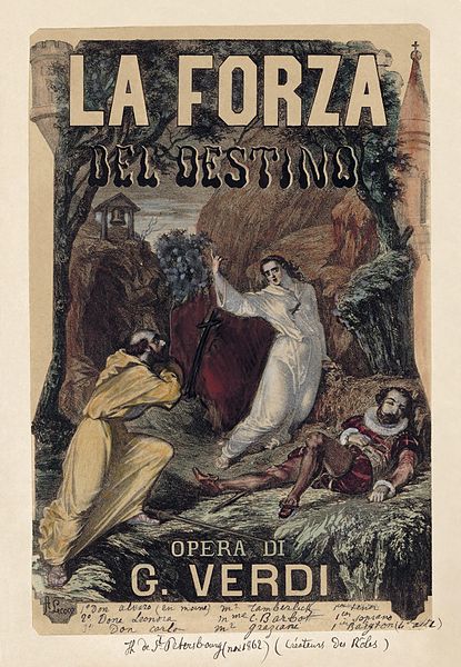 Poster for La Forza del Destino by Alexandre Charles Lecocq