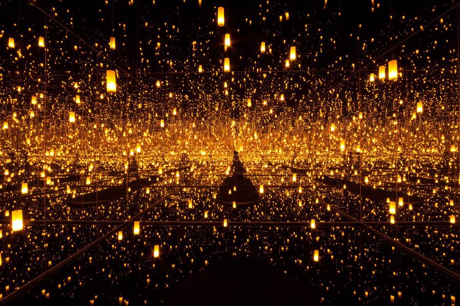 Artist Yayoi Kusama's 2009 piece "Aftermath of Obliteration of Eternity," is on display at the Museum of Fine Arts, Houston, from June 12 to Sept. 18, 2016. Image © Yayoi Kusama via MFAH.