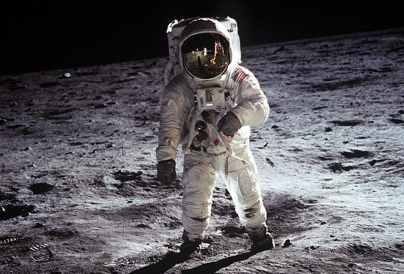 Astronaut Buzz Aldrin walked on the moon during Apollo 11, July 20–21, 1969. (Photo: Wikipedia Commons/Public Domain)
