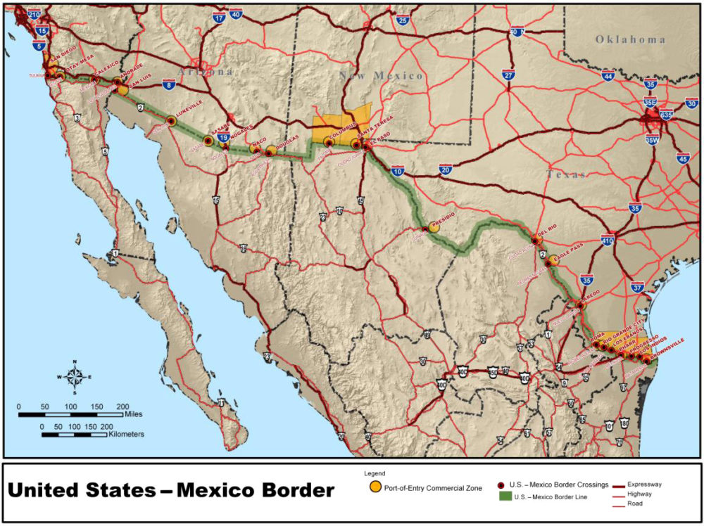 The Texas Portion of the U.S. – México Border