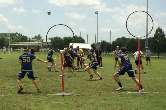 The Major League Quidditch championship match at Hometown Heroes Park in League City. (Photo: Amy Bishop, Houston Public Media)