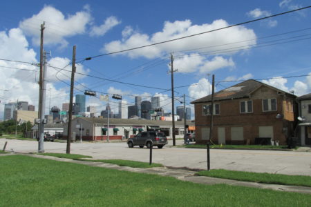 The northern Third Ward lies just southeast of downtown Houston.