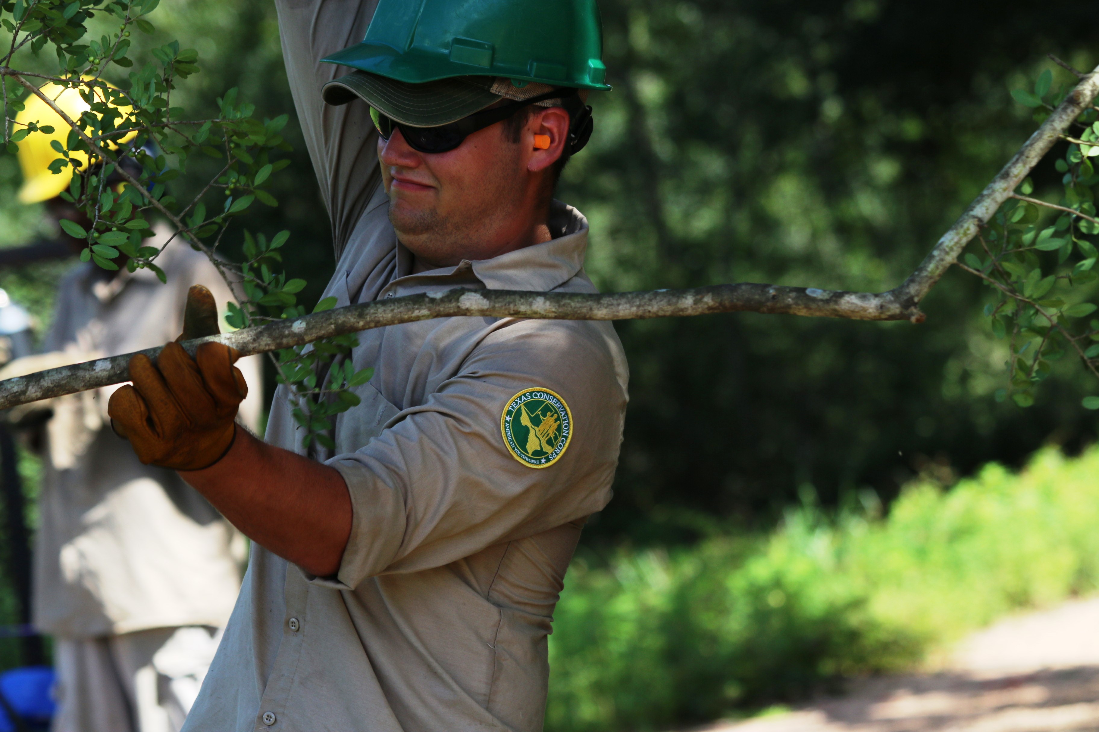Texas Conservation Corps member Stephen Wolf
