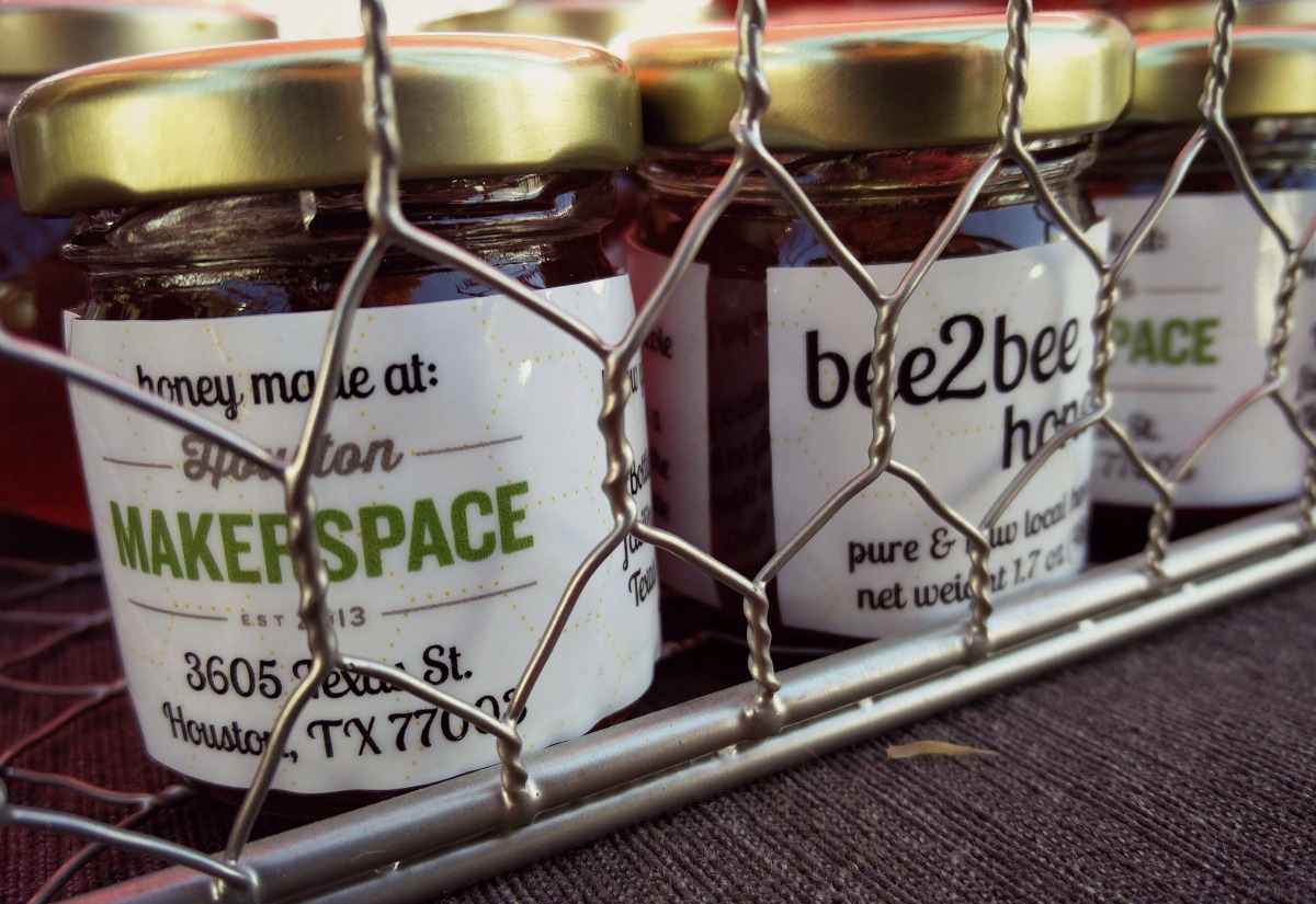 Jars of honey from Houston's Bee2Bee Honey Collective. (Photo via Facebook)